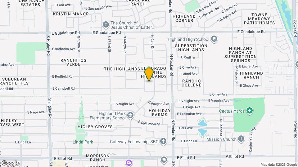 3850 E Heather Ct Map and Location Details