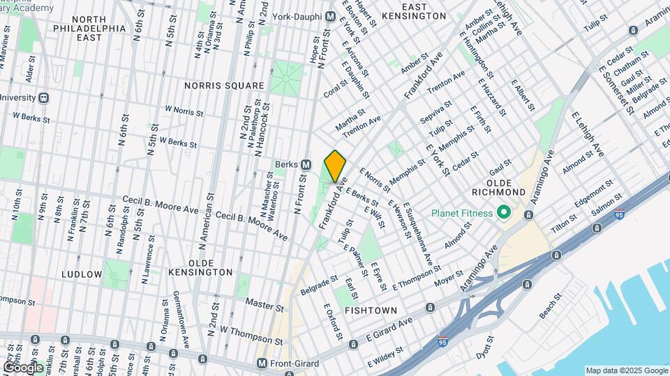 1824 Frankford Ave Map and Location Details