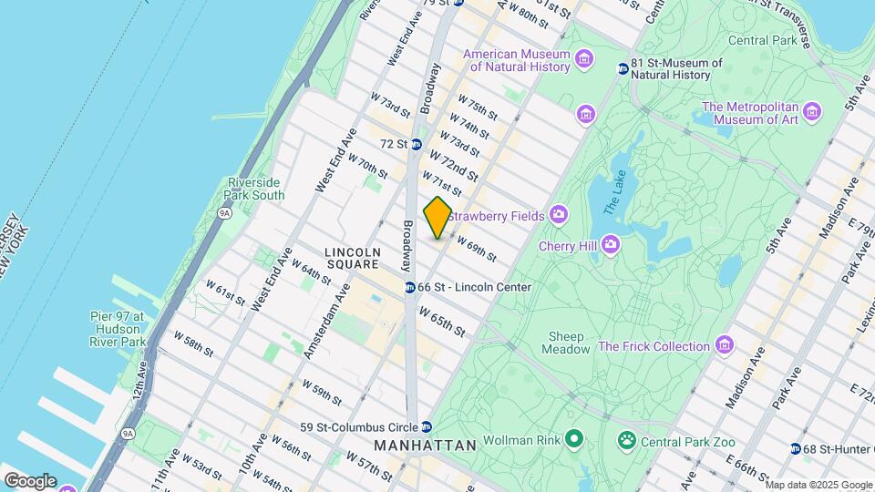 101 W 68th St Mapa y Detalles de la Ubicación