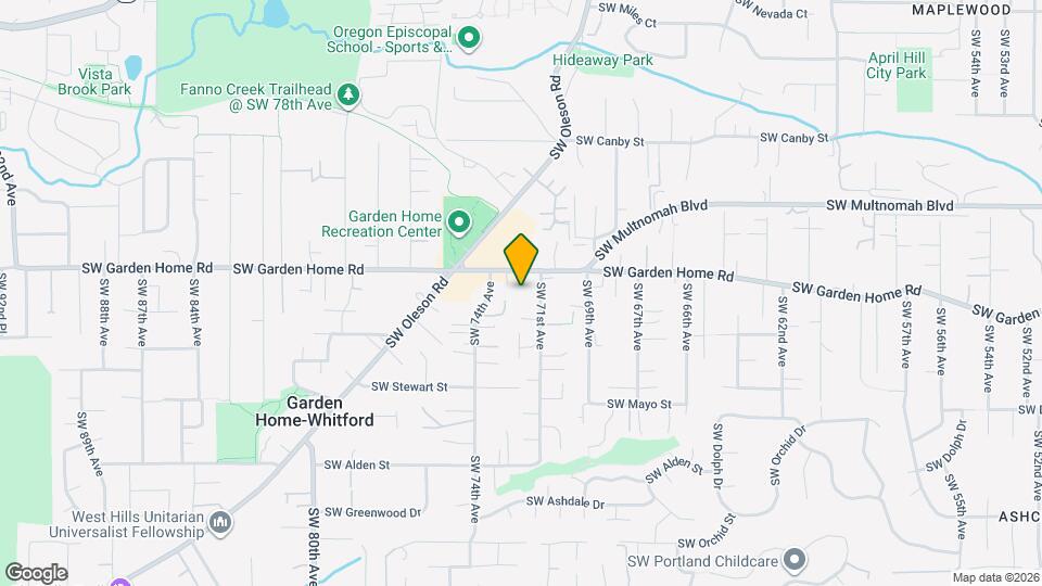 7238 SW Garden Home Rd Map and Location Details