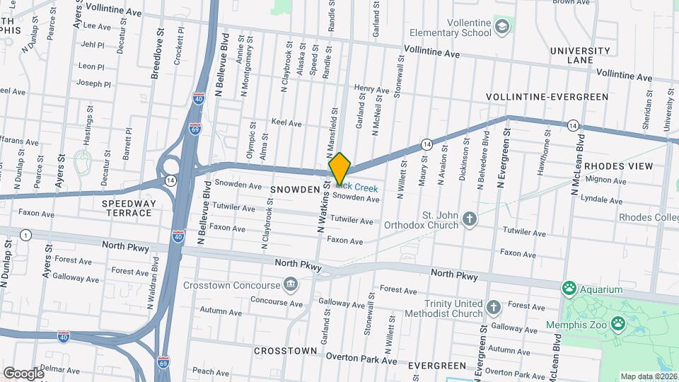 1418 Snowden Ave Map and Location Details