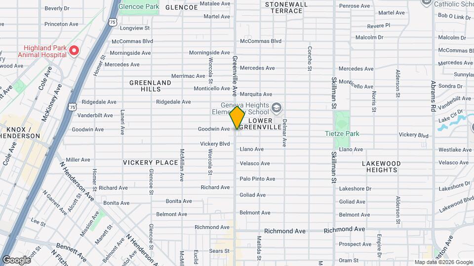 2802 Greenville Ave Map and Location Details