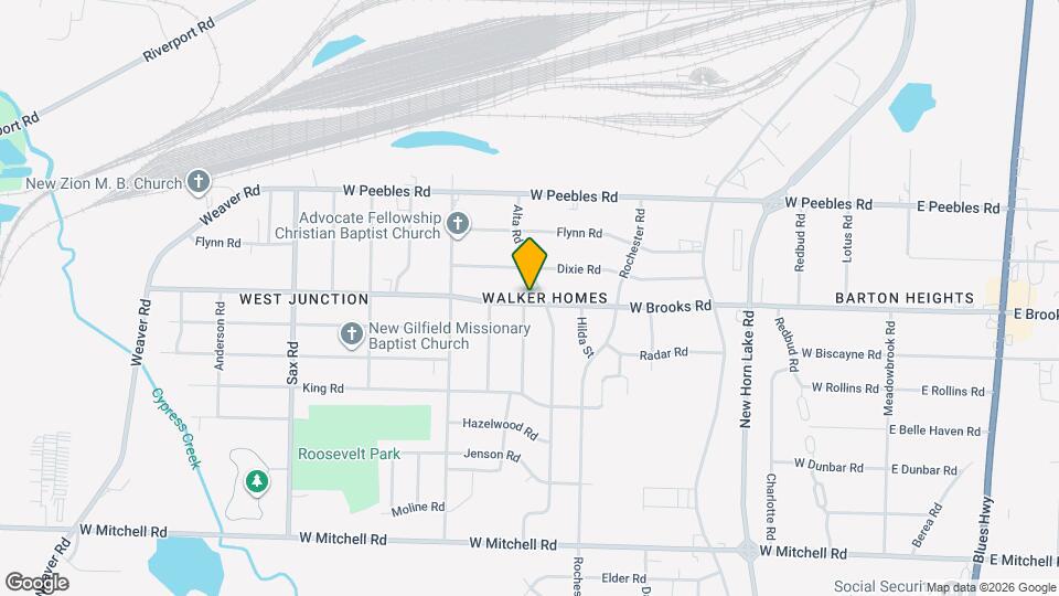 406 W Brooks Rd Map and Location Details