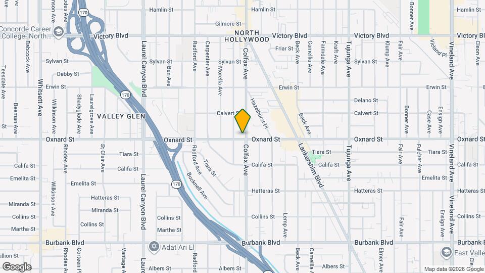 11701 Oxnard St Map and Location Details