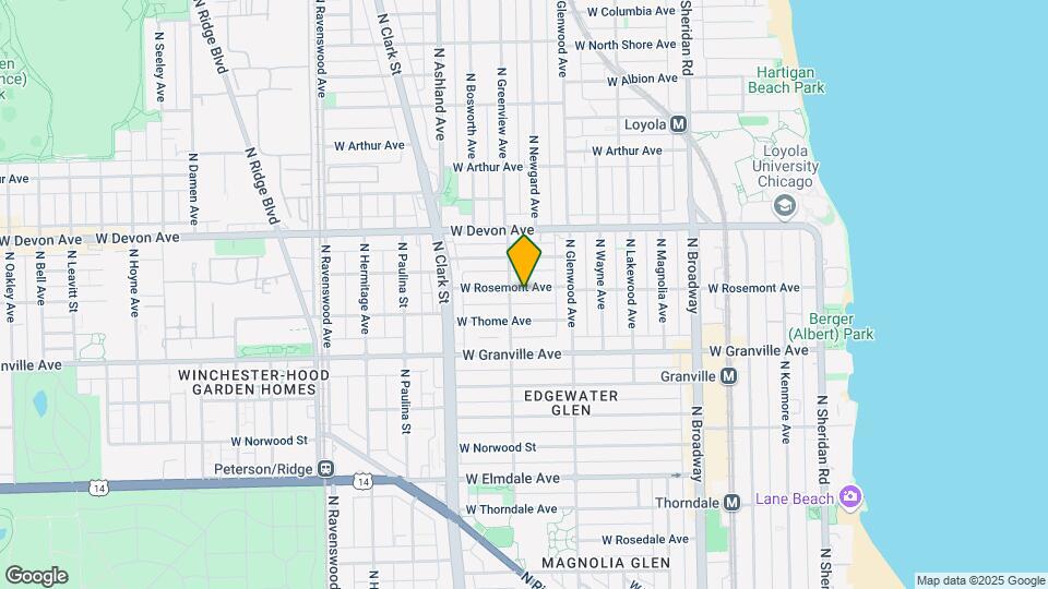 1447-1449 W Rosemont Ave Map and Location Details