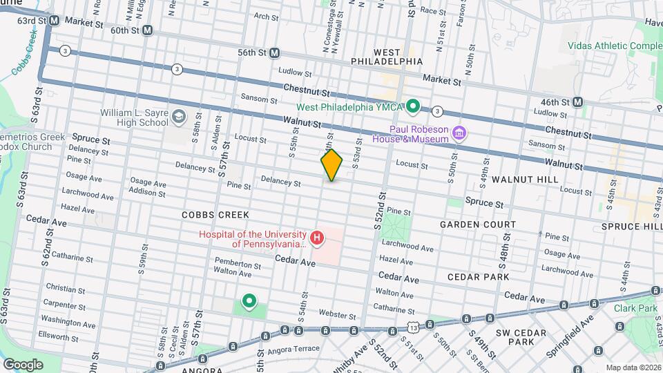 5341 Delancey St Map and Location Details
