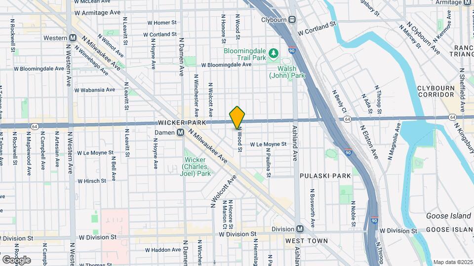 1534 N Wood St Map and Location Details