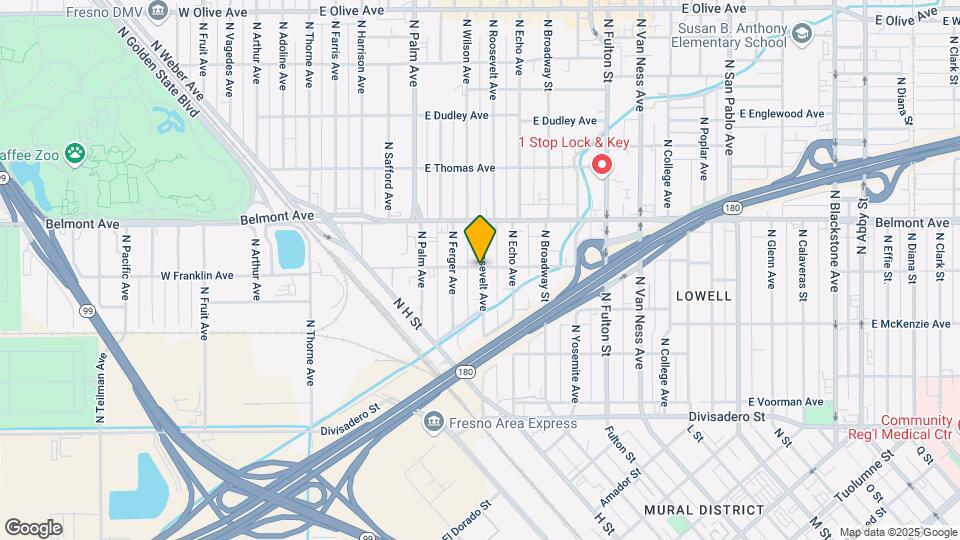 375 N Roosevelt Ave Map and Location Details