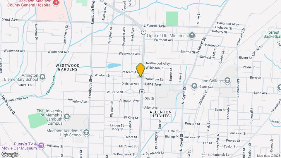 915 N Highland Ave Map and Location Details