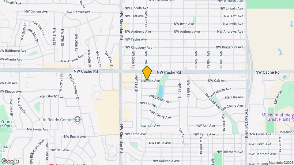 1916 NW Oak Ave Map and Location Details