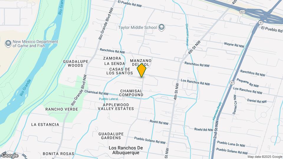 7609 Guadalupe Trail NW Map and Location Details