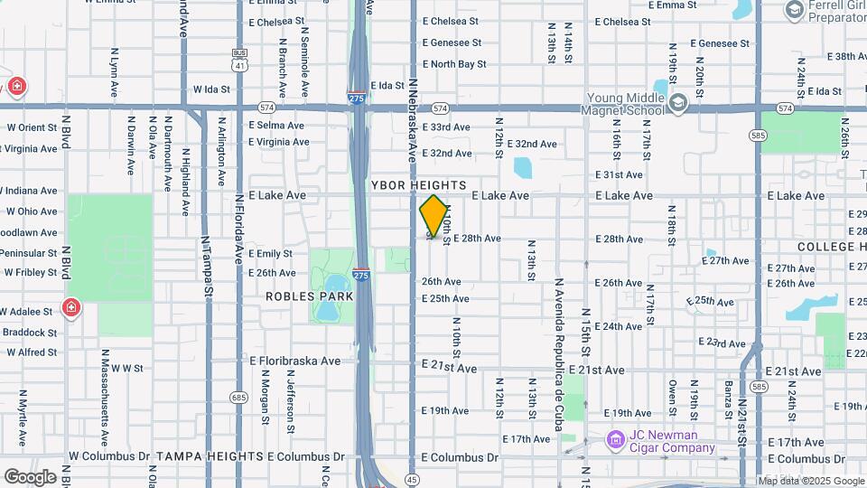 911 E 28th Ave Map and Location Details