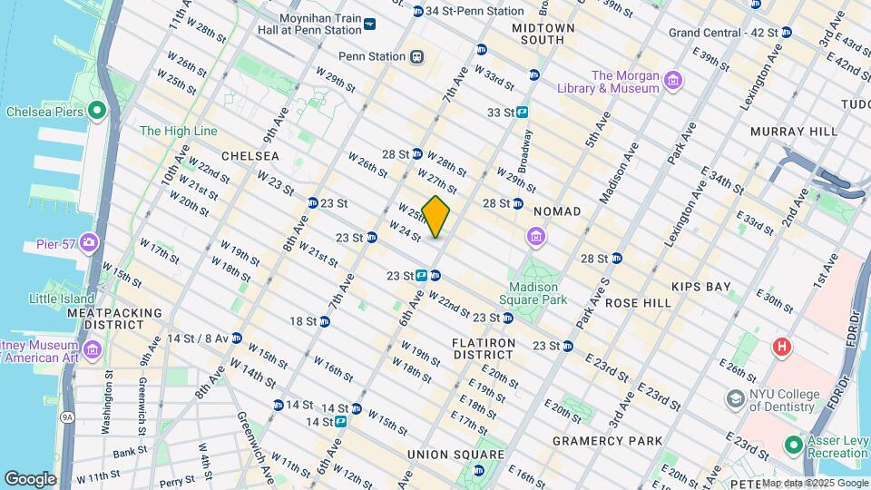 101 W 24 St Map and Location Details