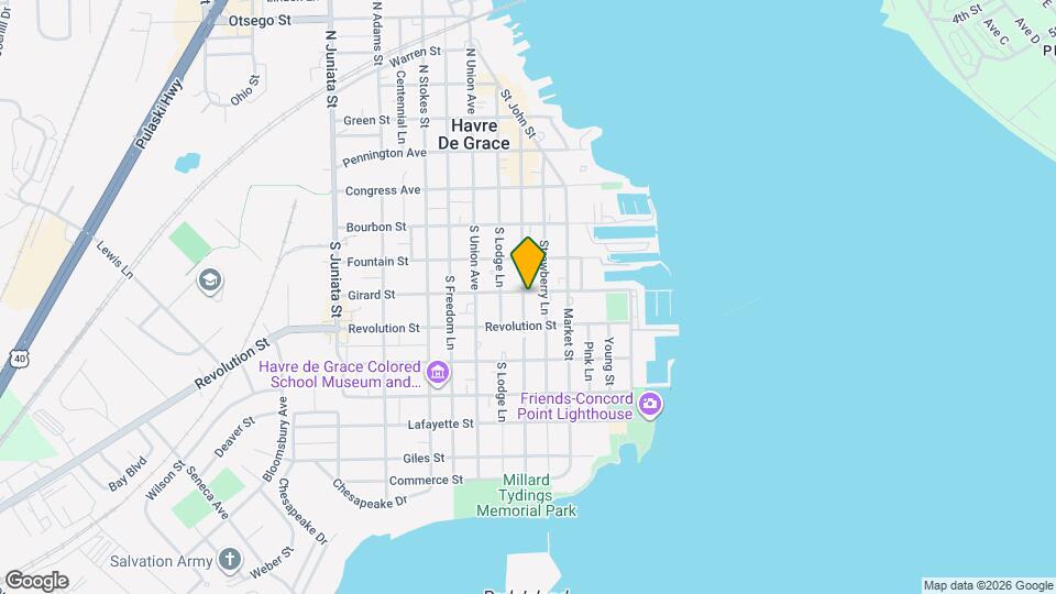 401 S Washington St Map and Location Details