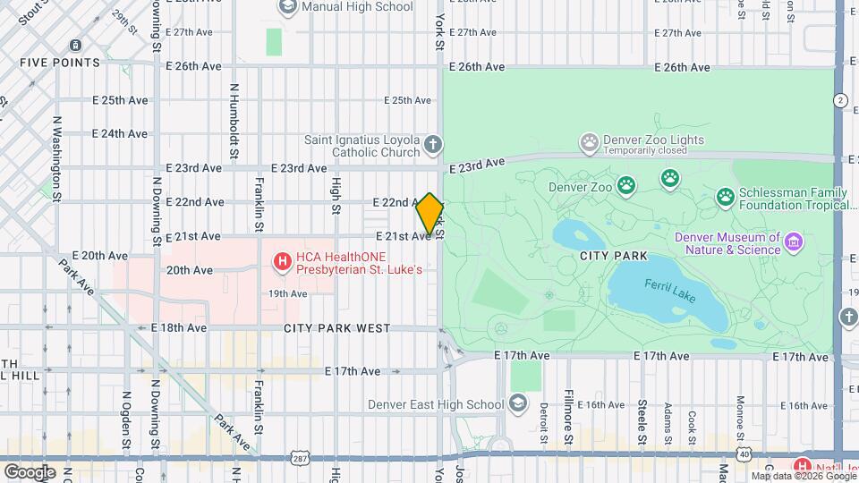 2224 E 21st Ave Map and Location Details