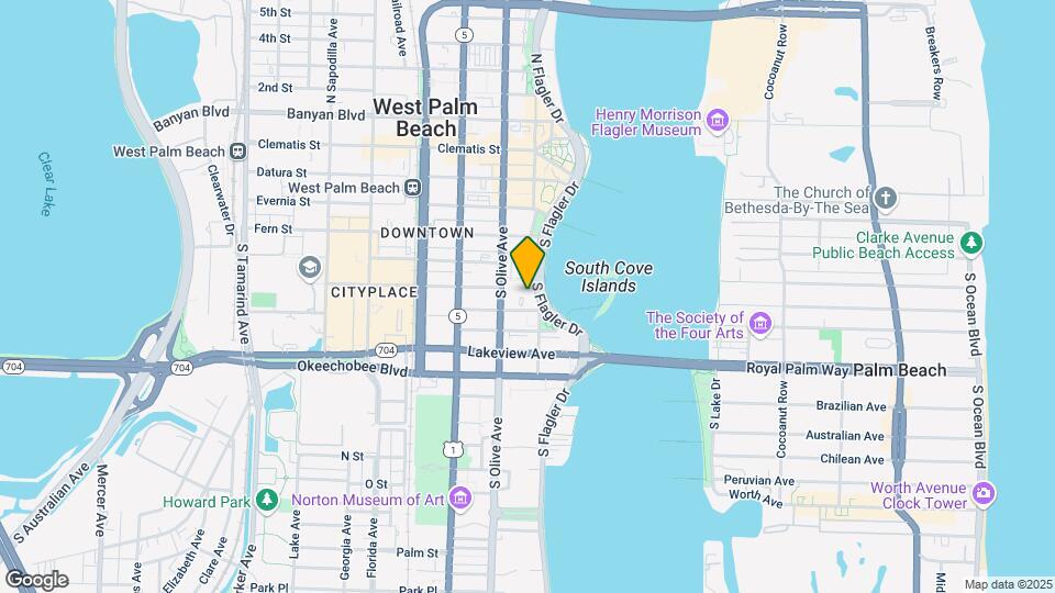 529 S Flagler Dr Map and Location Details