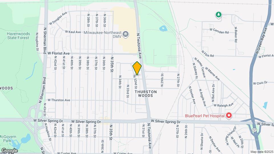 5852 N 32nd St Map and Location Details