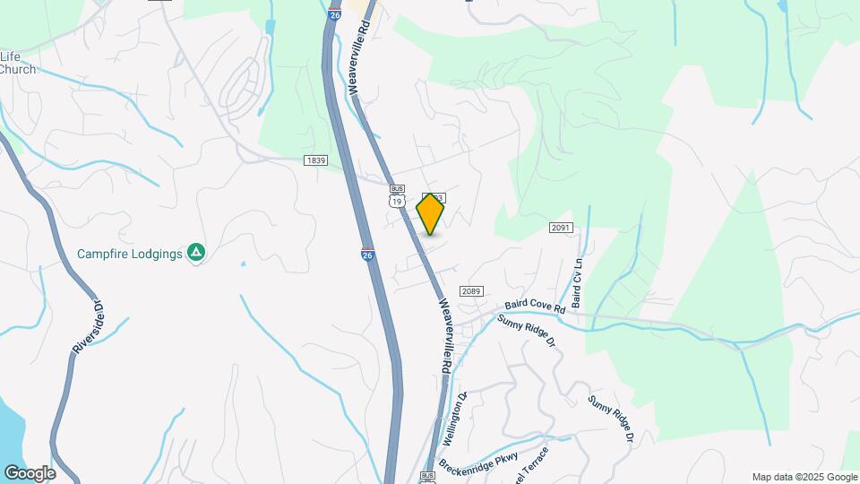 327 Weaverville Rd Map and Location Details