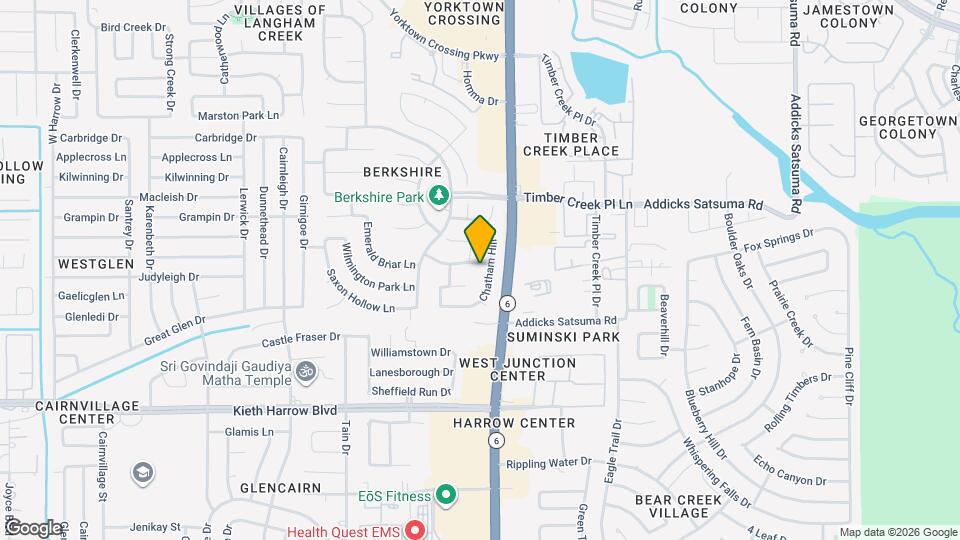 15707 Sandisfield Ln Map and Location Details