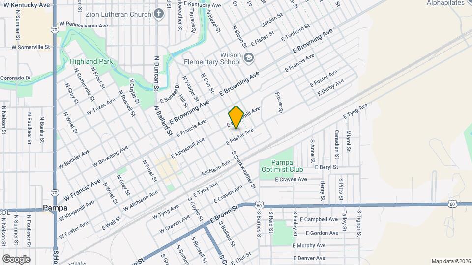 105 N Wynne St Map and Location Details