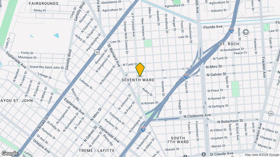 2109 A P Tureaud Ave, Unit 2109 Map and Location Details