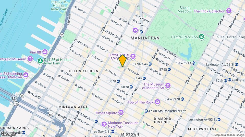 300 W 53rd St Map and Location Details