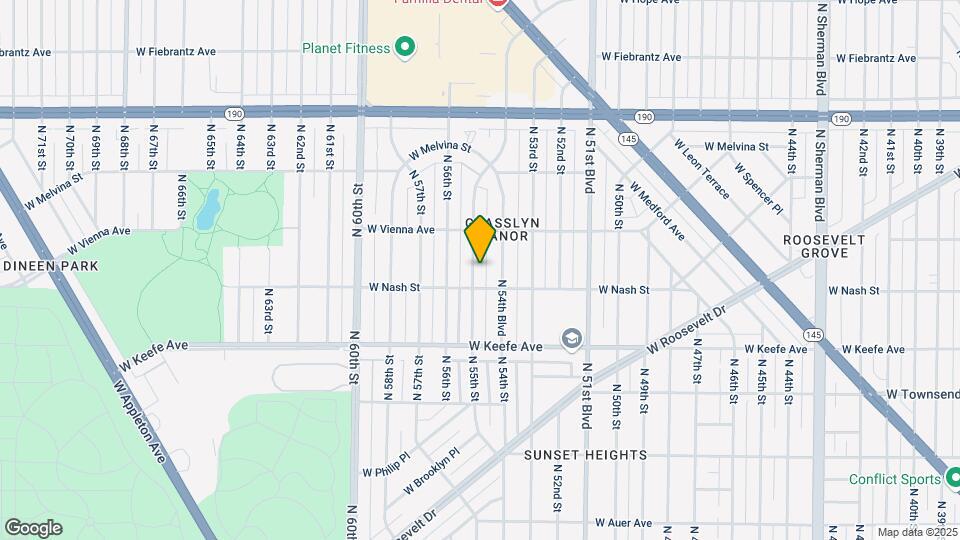3724 N 55th St, Unit Lower Map and Location Details