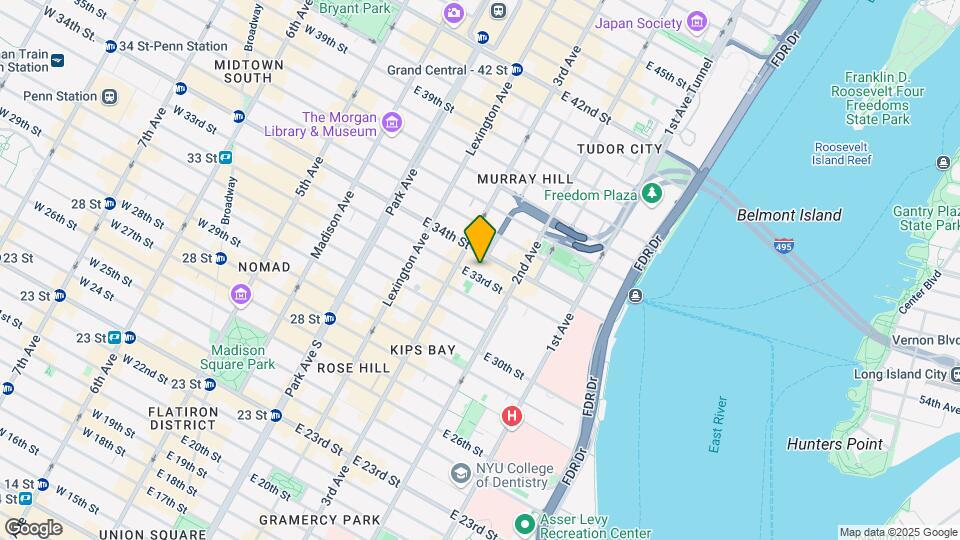 217 E 33rd St Map and Location Details