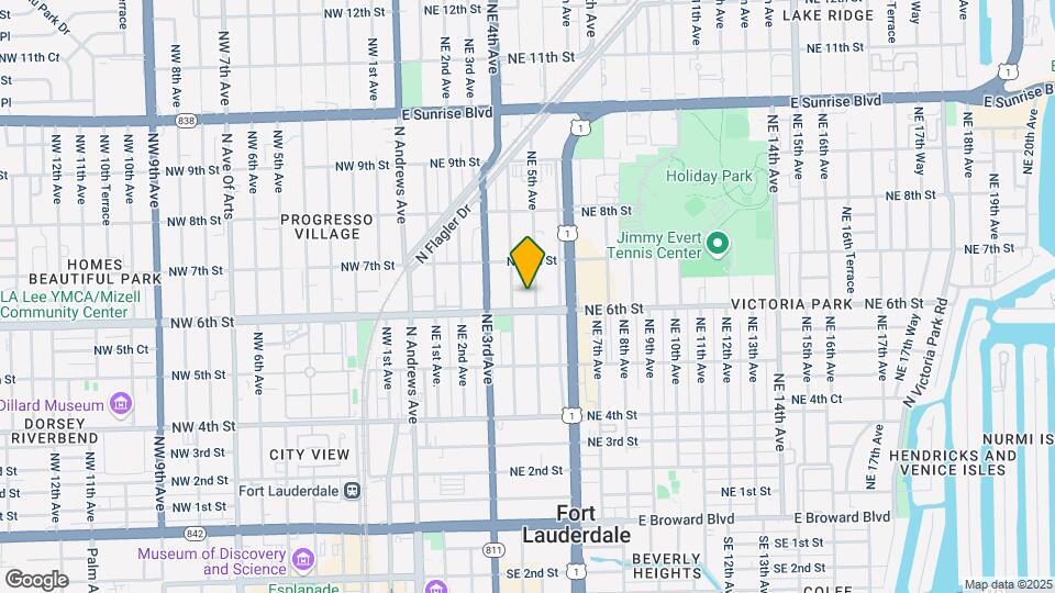 611 NE 5th Ave Map and Location Details