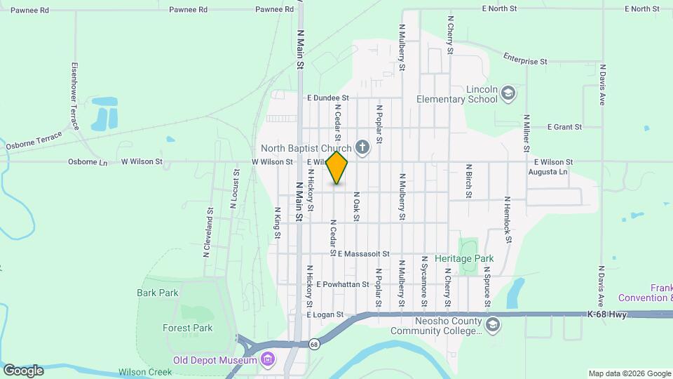 903 N Cedar St Map and Location Details