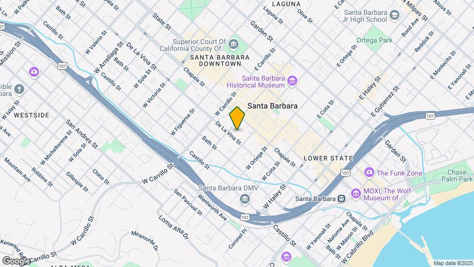825 De la Vina St Map and Location Details