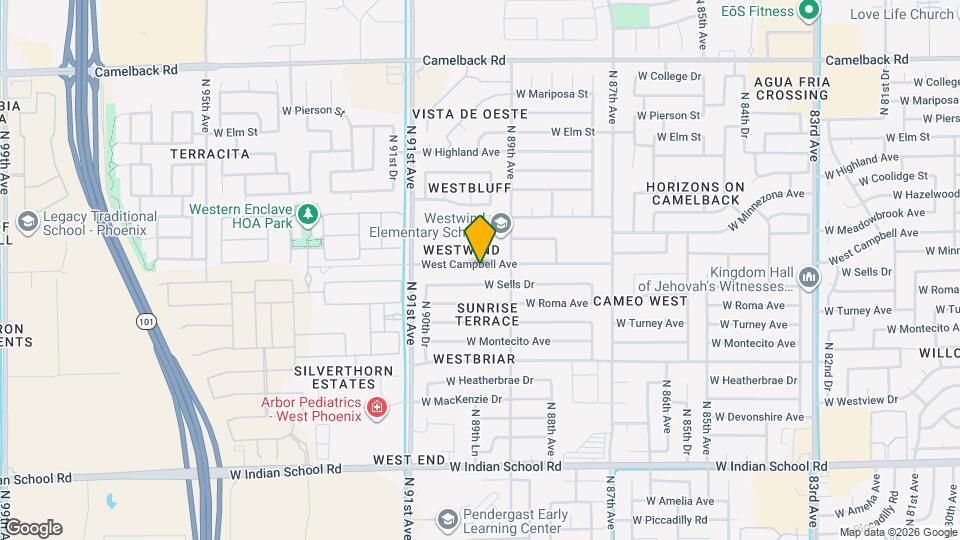 8929 West Campbell Ave Map and Location Details