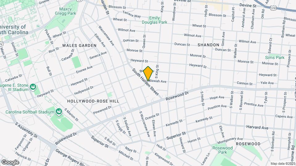 302 South Harden Street Map and Location Details