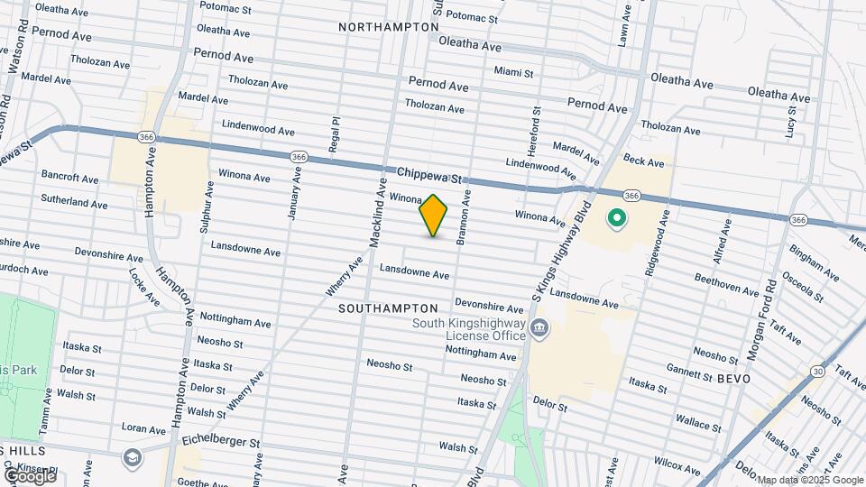 5233 Sutherland Ave, Unit 2FL Map and Location Details