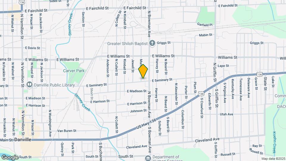 847 E Seminary St Map and Location Details