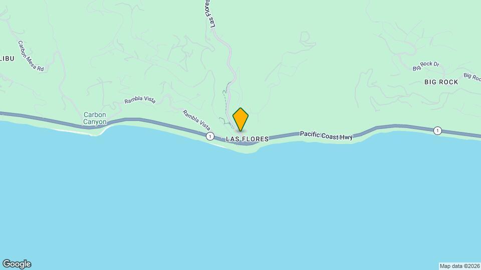 3949 Las Flores Canyon Rd Map and Location Details
