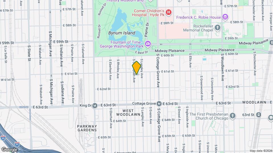 6117 S Champlain Ave, Unit 2 Map and Location Details