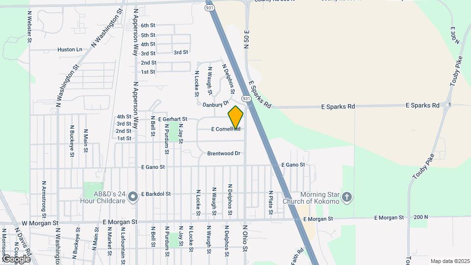 1109 E Cornell Rd Map and Location Details