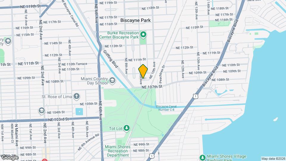 922 NE 108th St Map and Location Details