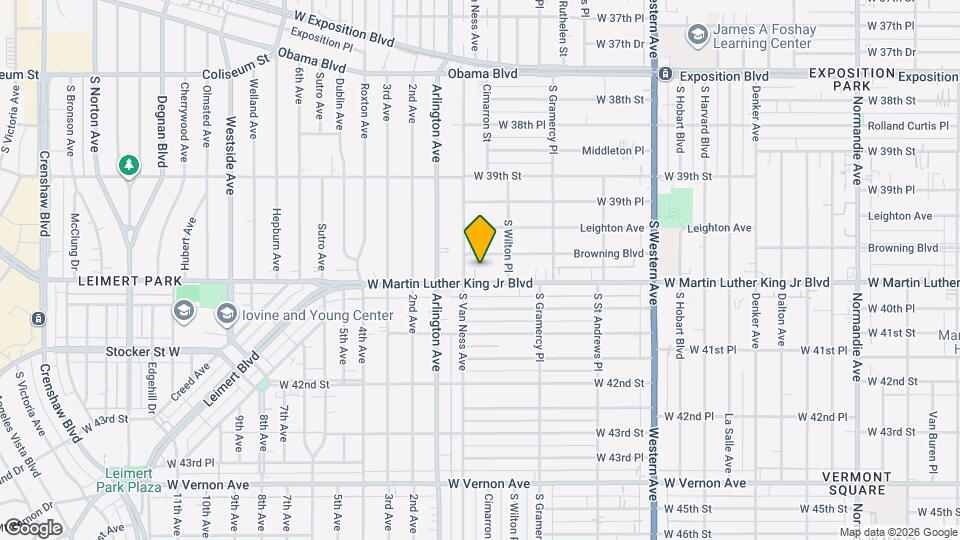2035 1/2 W Martin Luther King Jr Blvd Mapa y Detalles de la Ubicación
