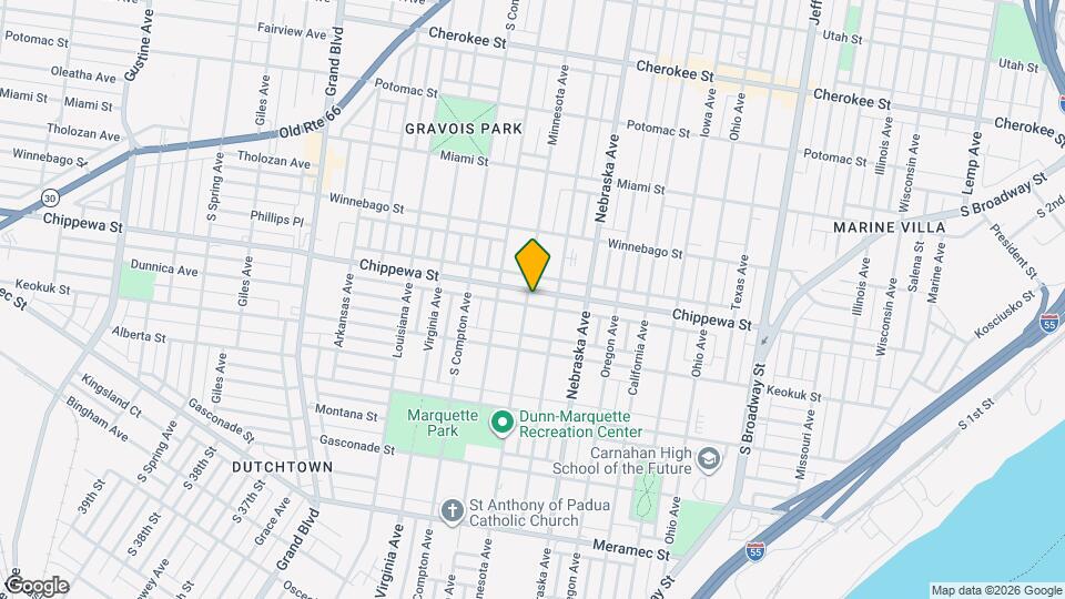 3030 Chippewa St Mapa y Detalles de la Ubicación