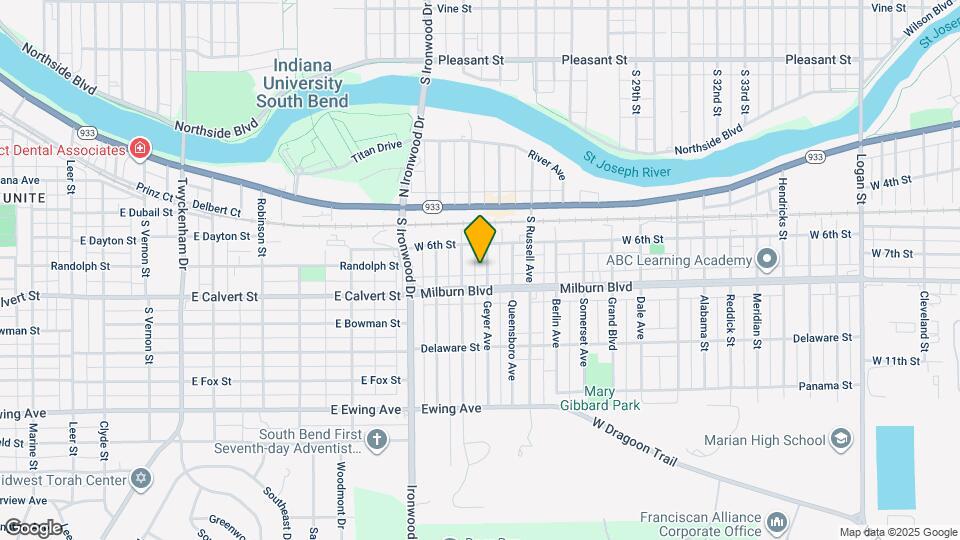 607 Geyer Ave Map and Location Details