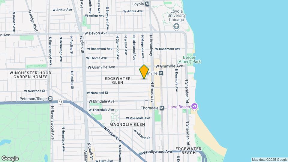 1228 W Glenlake Ave Map and Location Details