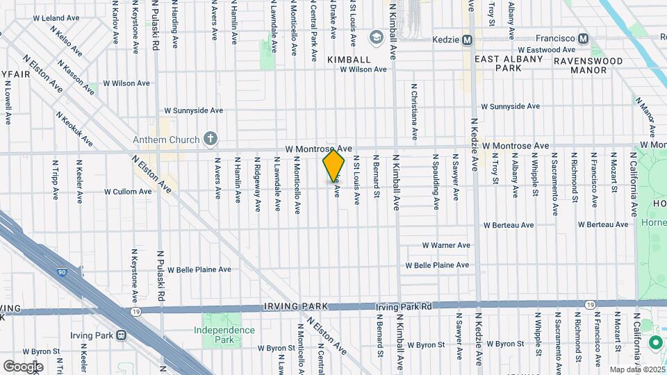3536 W Cullom Ave Map and Location Details