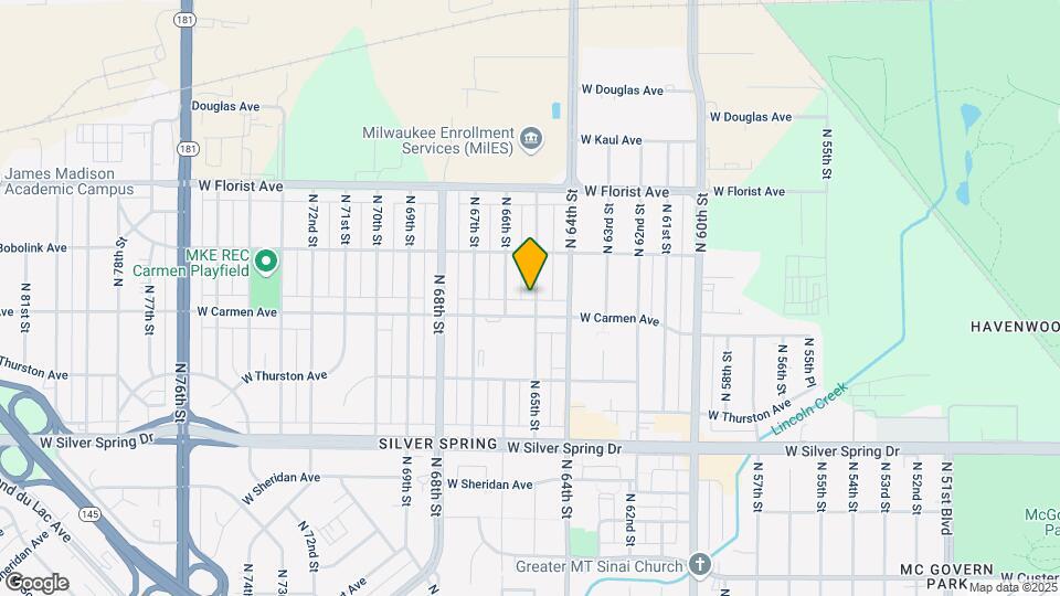 5823 N 65th St Map and Location Details