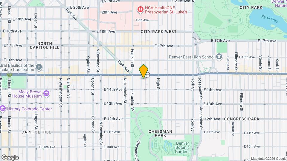 1446 Gilpin St Map and Location Details