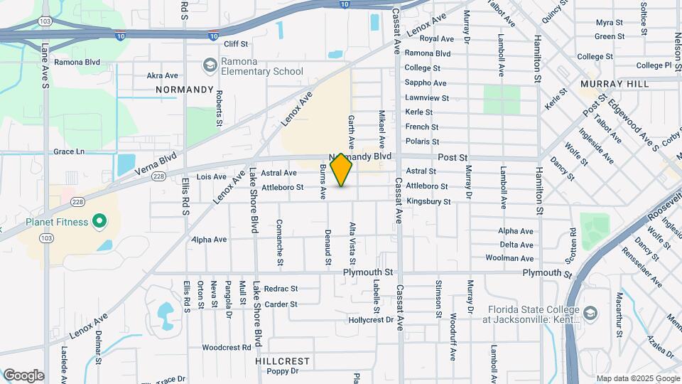 5126 Attleboro St Map and Location Details