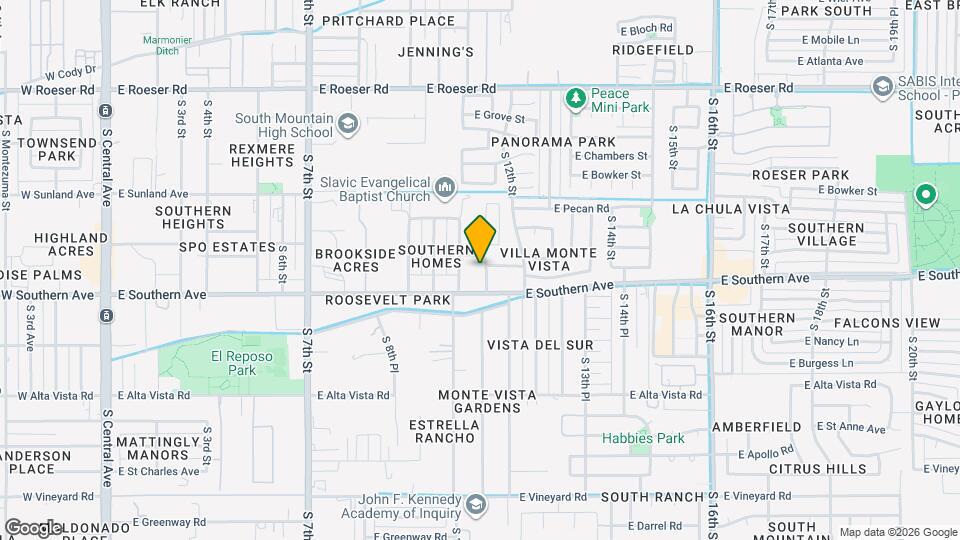 5814 S 11th St Map and Location Details