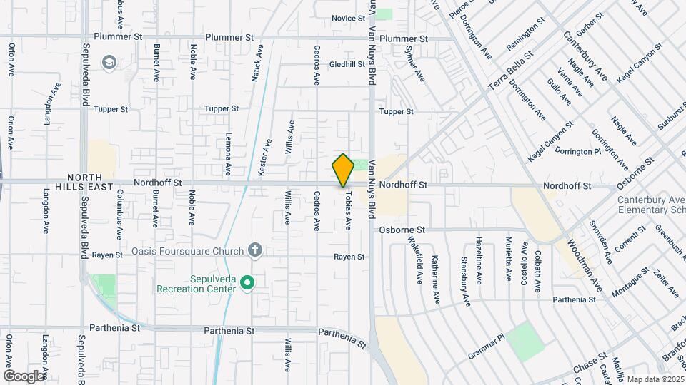14654 Nordhoff St Mapa y Detalles de la Ubicación
