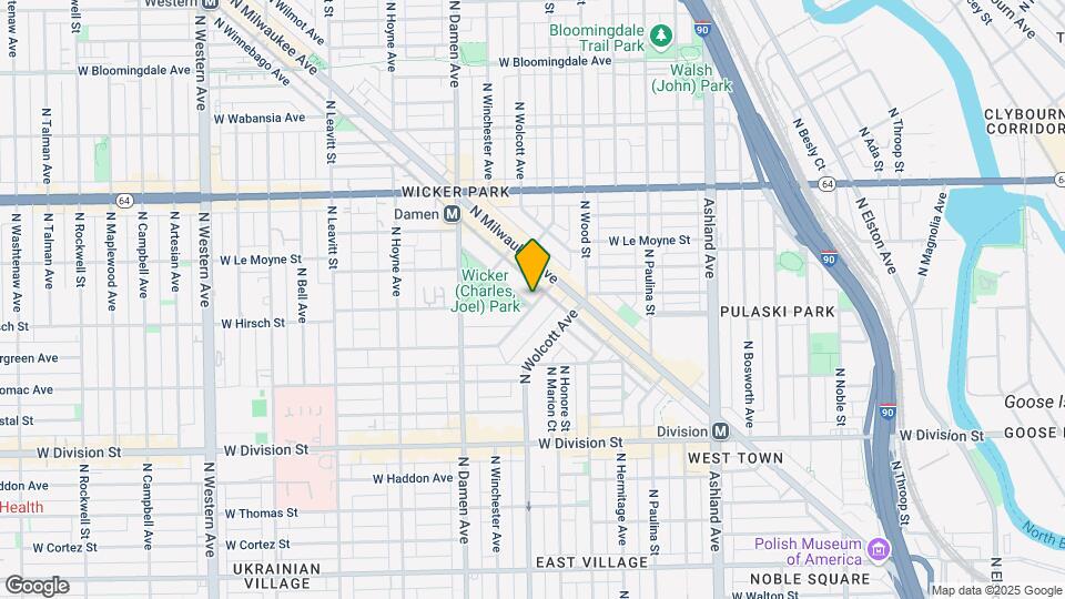 1401 N Wicker Park Ave, Unit 1 Mapa y Detalles de la Ubicación